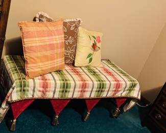 Bench includes coverings