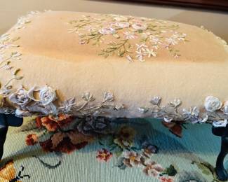 Foot Stool with cast iron legs