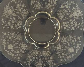 Elegant depression glass.