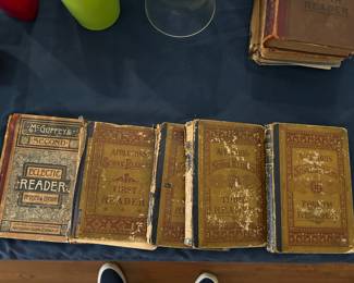 Antique reading books.
