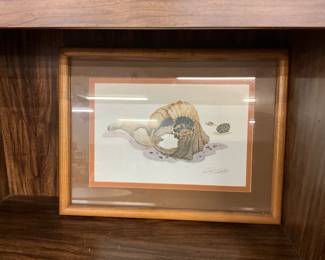 Framed Signed Clint Carter Sea Shell Print