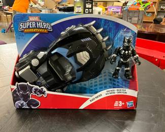Marvel Playskool Hearos Superhero Adventures Black Panther Road Racer & Action Figure