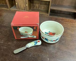 Lenox Winter Greetings Dip Bowl & Spreader Set