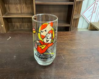 "Alvin" and the Chipmunks Drinking Glass 1985