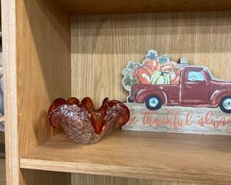 Hand Blown Murano Art Glass Bowl