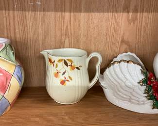 Halls Superior Jewel Tea Autumn Leaf Milk / Water Pitcher