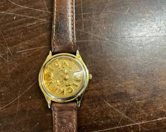 1990's Disney Mickey Mouse Gold Toned Watch