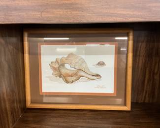 Framed Signed Clint Carter Sea Shell Print