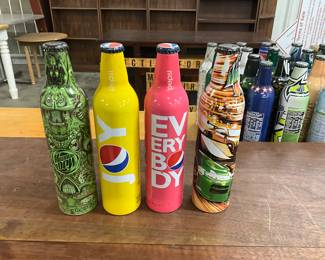 Aluminum Collectible Mountain Dew & Pepsi Bottles