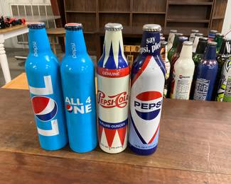 Aluminum Collectible Pepsi Bottles