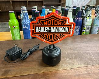 Harley Davidson Neon Table Lamp