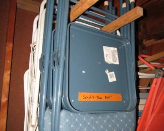 Card Table Chairs, Set of 4 Blue (nice