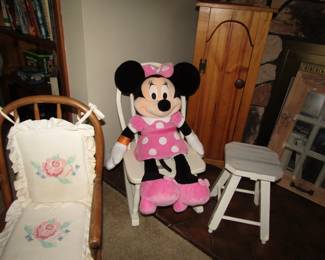 Child's Rockers, Minnie Mouse Doll