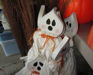BOO- set of Ghost Sticks to line driveway, Brooms