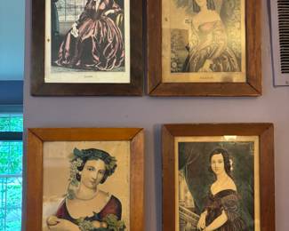 Currier & Ives portraits 1930-1950 repro litho