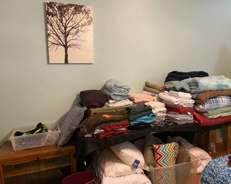Sheets, towels, blankets