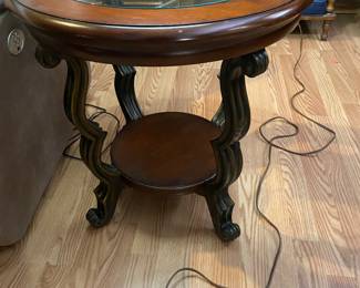 Pair of round side tables