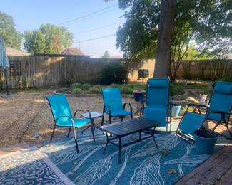 Outdoor rugs and patio furniture