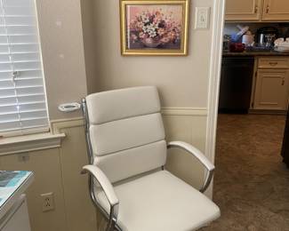 White & Chrome office chair