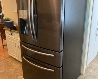 Samsung refrigerator - dark gunmetal gray color, Double door with two drawers