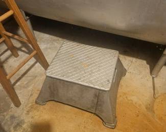 RAilroad train car stool.  bring help to move.