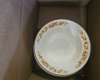 Dining Room BOX 1 of 3, 1960's, Bone China, Pattern:  :Golden Glory" by Royal Kent in Staffordshire, England