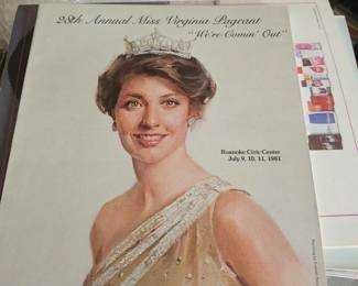 Miss Virginia Pagent booklets from many many years. She was an auditor for the pagent and this collection is fabulous!  Know of anyone in it?  What a great memory . 