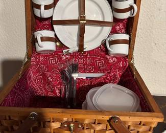 Vintage picnic basket