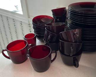 Royal Ruby Red Dish Set