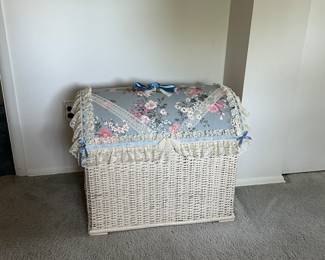 Wicker toy box/ trunk