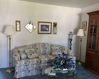 Floor Lamps & Sofa