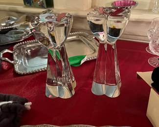 Baccarat Crystal candle sticks 
