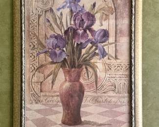 "Neo Classic Irises" framed print (41" x 29")