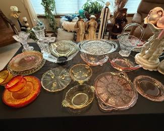 Several Pieces of Carnival Glass