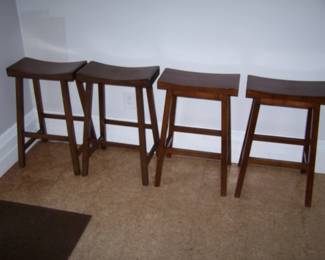 TWO PAIRS OF COUNTER STOOLS