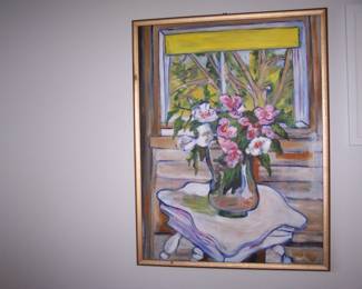 PAINTING OF VASE OF FLOWERS