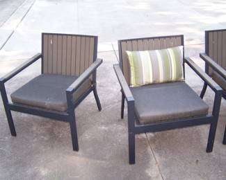 PAIR OF OUTDOOR CHAIRS