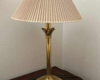 Gorgeous brass table and floor lamps. 