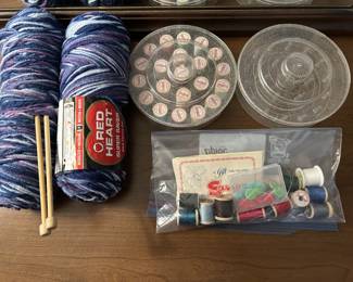 Yarn and  sewing notions. 