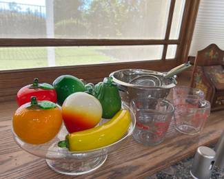 Glass fruits and vegetables