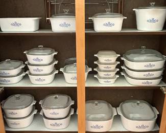 Enormous collection of Corning Ware - Cornflower Blue. 