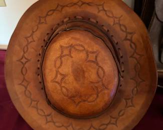 Mans Leather Hat