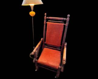 Spindle Rocker Vintage Floor Lamp