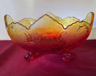 Amberina Console Bowl