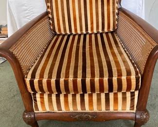 Unique Cane Velvet Chair