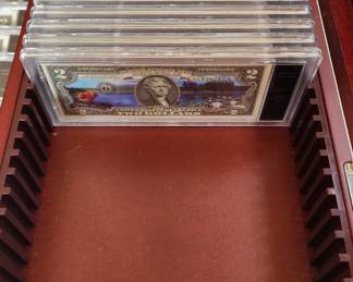 $2 Dollar Bill Collection comes with case