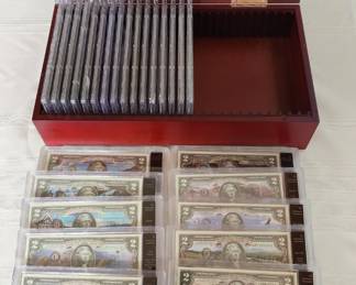 $2 Dollar Bill Collection comes with case
