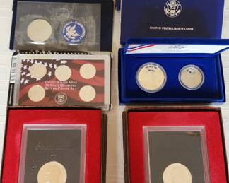Eisenhower Silver Dollars and Liberty Silver Dollar Coin Sets