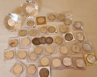 Morgan and Peace Silver Dollars