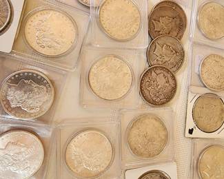 Morgan and Peace Silver Dollars